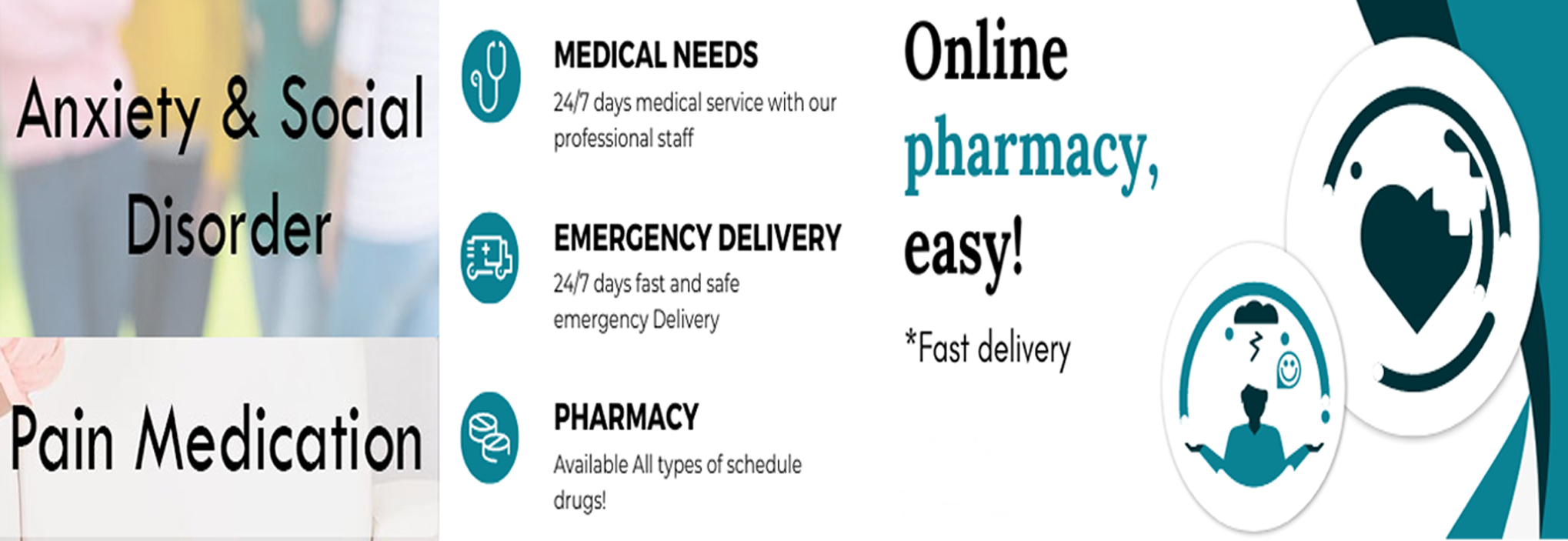 Buy Pain Medication, Anxiety & Social Disorder Pills Online-1